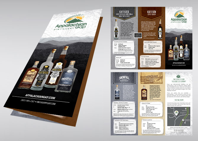 Brochure Design for Appalachian Gap Distillery