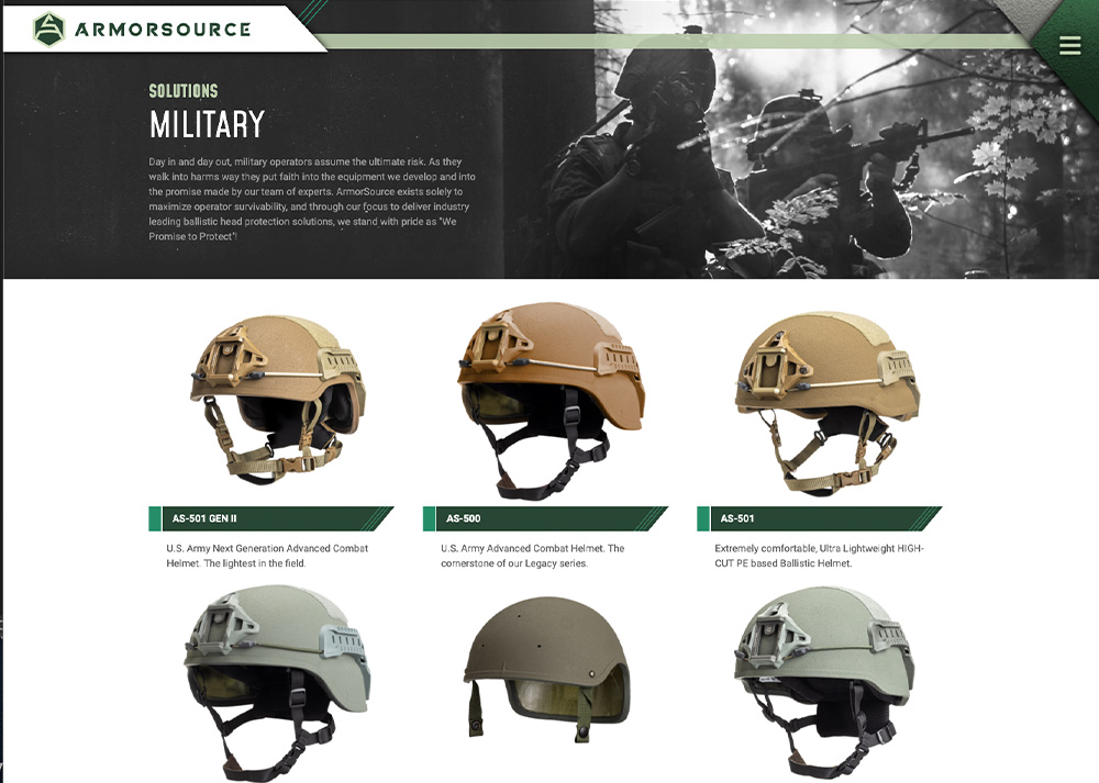 Website for ArmorSource