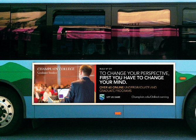 Bus Ad for Champlain College