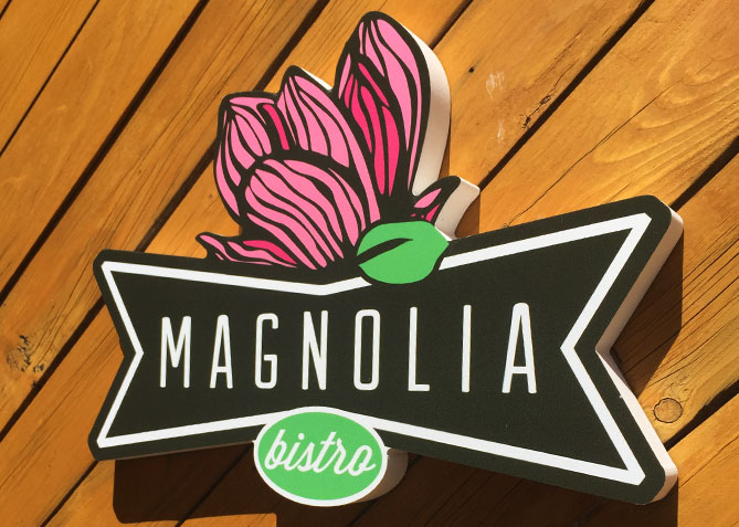 Sign for Magnolia Bistro