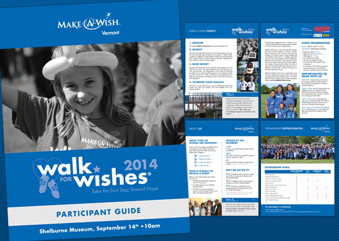 Event Collateral Design for Make-A-Wish Vermont