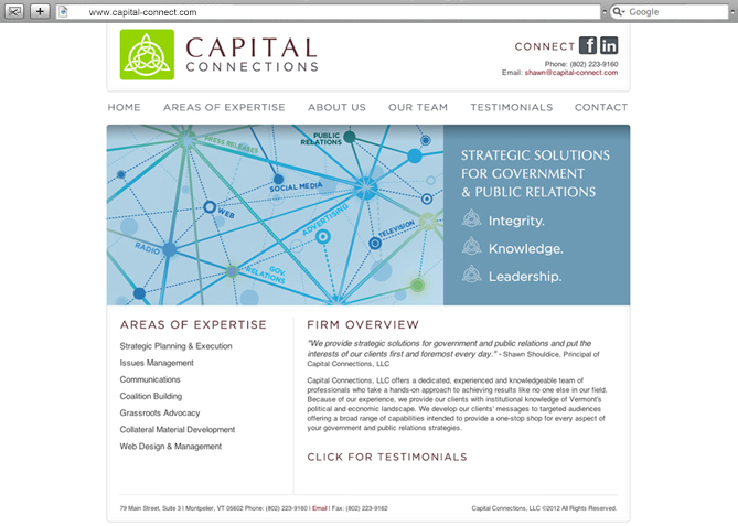 Website Design, Website Development for Capital Connections 