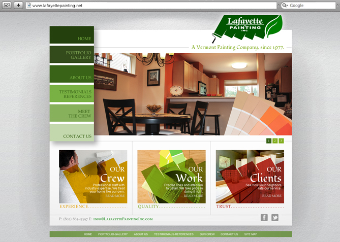 Website Design, Website Development for Lafayette Painting Co. 