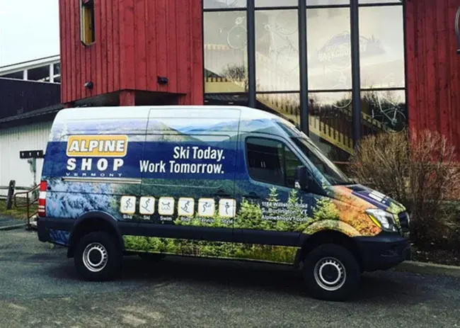 Vehicle Wrap Design for Alpine Shop