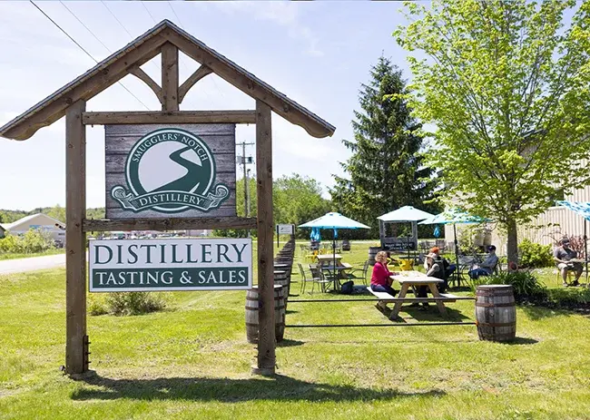 Exterior Sign for Smugglers' Notch Distillery