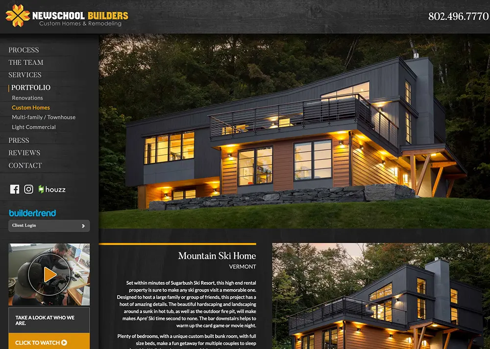 Website Design and Development for New School Builders - Portfolio