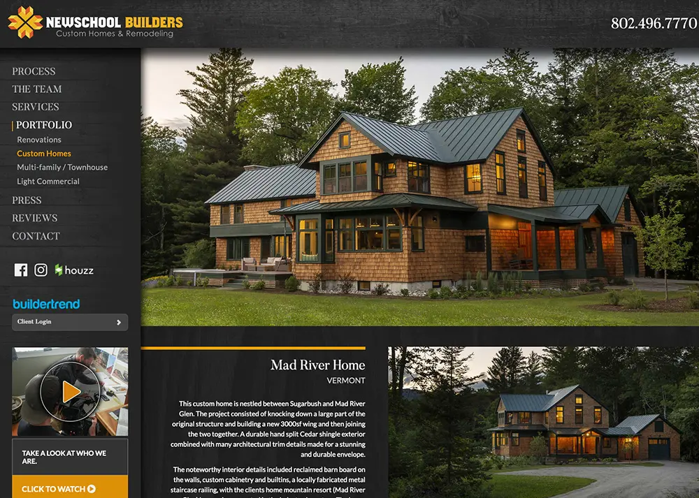 Website Design and Development for New School Builders - Portfolio Secondary