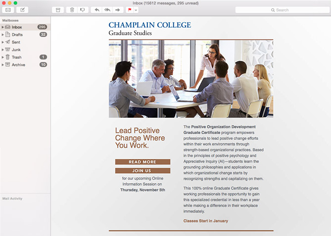 Email Marketing for Champlain College