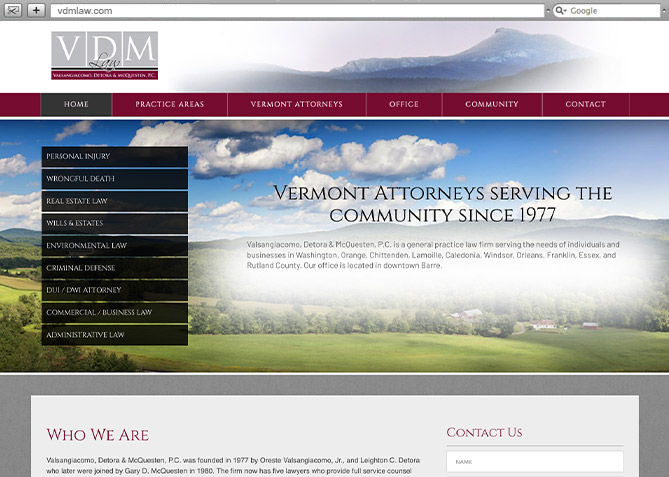 Responsive Website Design, Responsive Website Development for VDM Law 