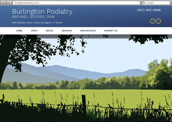 Responsive Website Design, Responsive Website Development for Burlington Podiatry 